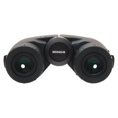 Minox BD 8x32 BR eyepieces with Minox objective cap in place