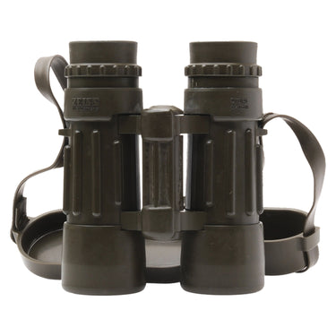 Zeiss 8x30B Dialyt binocular rear view showing West Germany and Dialyt 8x30B markings with strap and objective covers