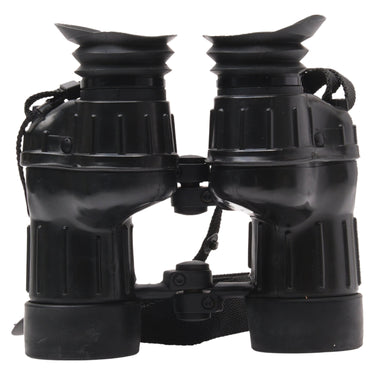 Rollei 7x42 Military binoculars rear view showing eyecups and neck strap