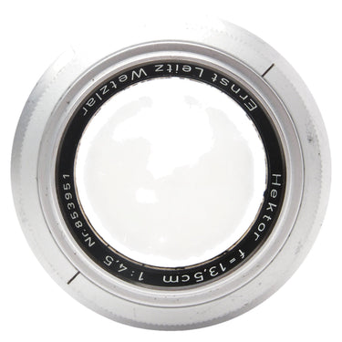 Leica Hektor 13.5cm f4.5 front element with engraved Ernst Leitz Wetzlar name and serial number