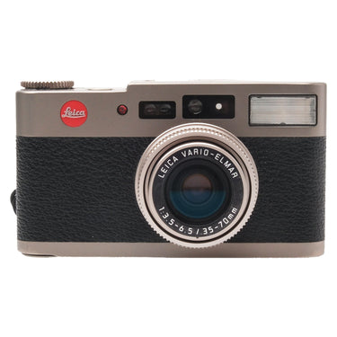 Leica CM Zoom front view with Vario-Elmar 35-70mm lens, flash, and viewfinder windows