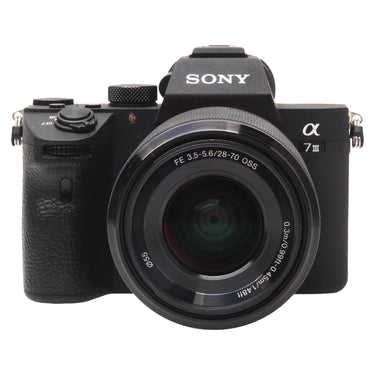 Sony A7 III with FE 28-70mm OSS lens, front view