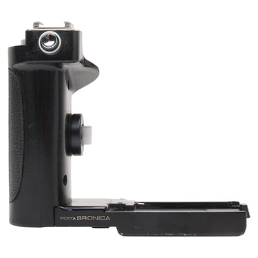 Zenza Bronica ETR Speed Grip left side showing grip, cold shoe, and branding