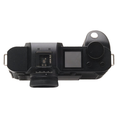 Leica SL2 top plate with hot shoe, status display, and SL2 marking