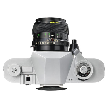 Alpa 11si top plate with Macro-Switar lens focus scale and shutter speed dial