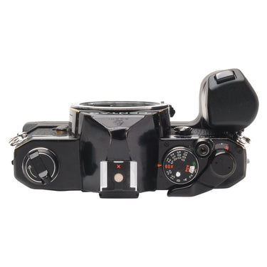 Pentax MX top plate with shutter speed dial and pentaprism