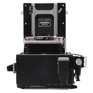 Graflex Speed Graphic open bed with bellows and Serial Number 841038 plate