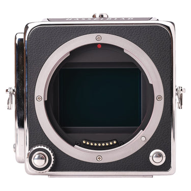 Hasselblad 907X CFV 100C front view with bare sensor and lens mount