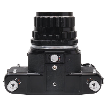 Pentax 6x7 bottom view with battery compartment and tripod socket