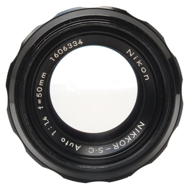 Nikon Nikkor-S.C 50mm f1.4 front element with engraving and serial 1606334