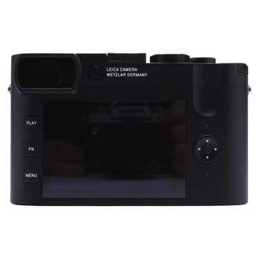 Leica Q2 Monochrom rear with screen, viewfinder, and controls