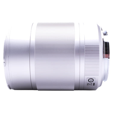 Leica 60mm APO Macro Elmarit-TL silver lens side view toward mount