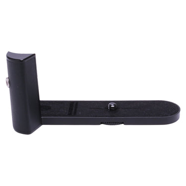 Leica CL Handgrip in black, side view showing grip and baseplate with tripod screw