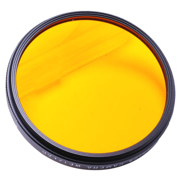 Leica E49 orange filter, reverse view with LEICA CAMERA WETZLAR engraving
