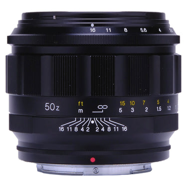 Voigtlander 50mm f1 Nokton side view showing aperture scale and 50z markings