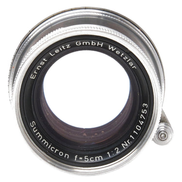 Leica 5cm f2 Summicron front element with engraving and serial number 1104753