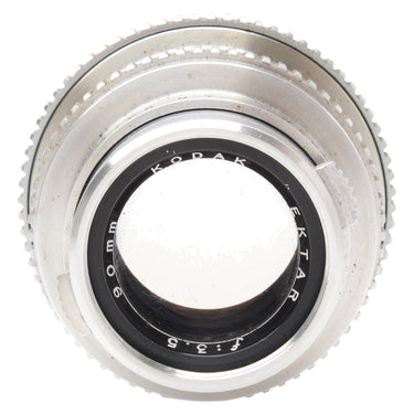 Kodak Ektar 90mm f3.5 front element and engraved name ring