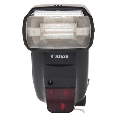 Canon Speedlite 600EX-RT flash front view with flash head and AF assist window