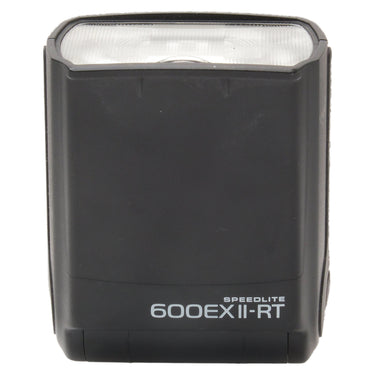 Canon Speedlite flash head raised showing bounce position and 600EX II-RT badge