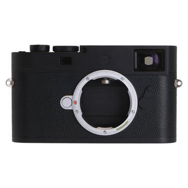 Leica M11-D front view with bare M mount and viewfinder windows