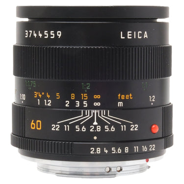 Leica 60mm Macro-Elmarit-R front barrel with serial number 3744559 and aperture scale