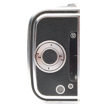 Hasselblad C12 magazine side with darkslide slot and 12 exposure marking