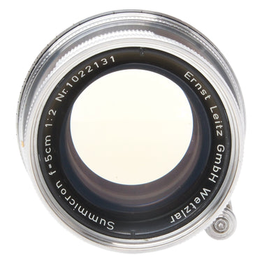 Leica 5cm f2 Summicron front element with engraving Summicron f=5cm 1:2 Nr 1022131 Ernst Leitz Wetzlar