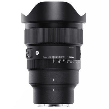 Sigma 15mm f1.4 DG DN Art lens, side view - Camera West