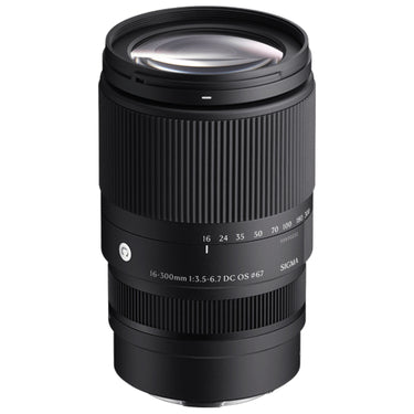 Sigma 16-300mm F3.5-6.7 DC OS Contemporary for Sony E lens, side view - Camera West