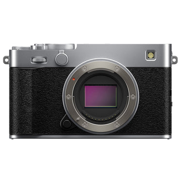 Fujifilm X-E5 (Silver), front view - Camera West
