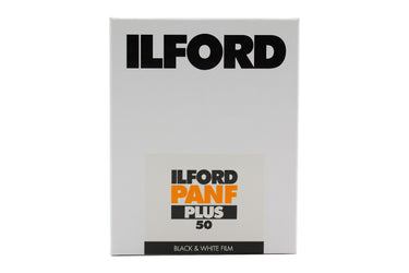 Ilford Pan F Plus 8x10 black and white sheet film box
