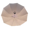 Profoto Giant White 210 open umbrella seen from the front showing white reflective interior and center mount