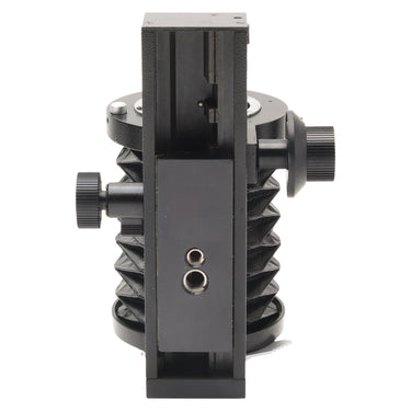 Leica Bellows R 16860 top view of rail, focusing block, and knobs