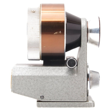 Linhof Universal Finder opposite side profile showing copper zoom barrel and adjustment knob