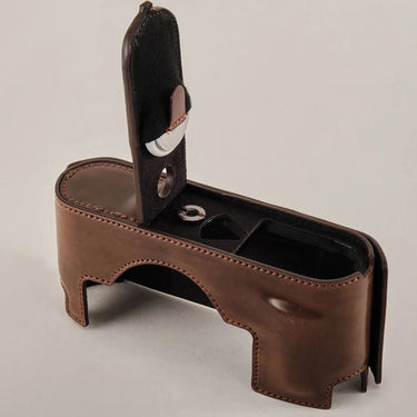 Oberwerth Dark Brown Italian Shell Cordovan TagCase for Leica M11