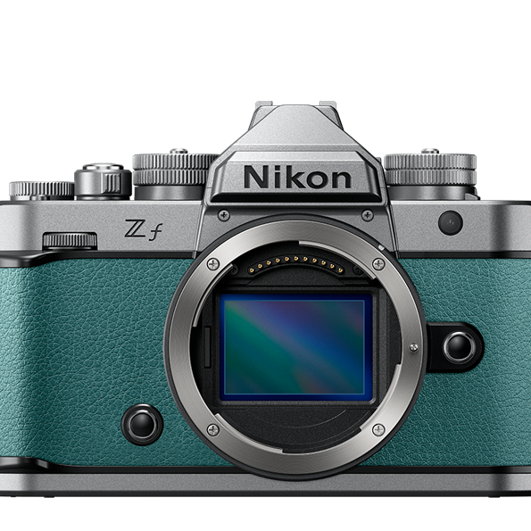 Nikon Zf Silver Body w/ Teal Blue