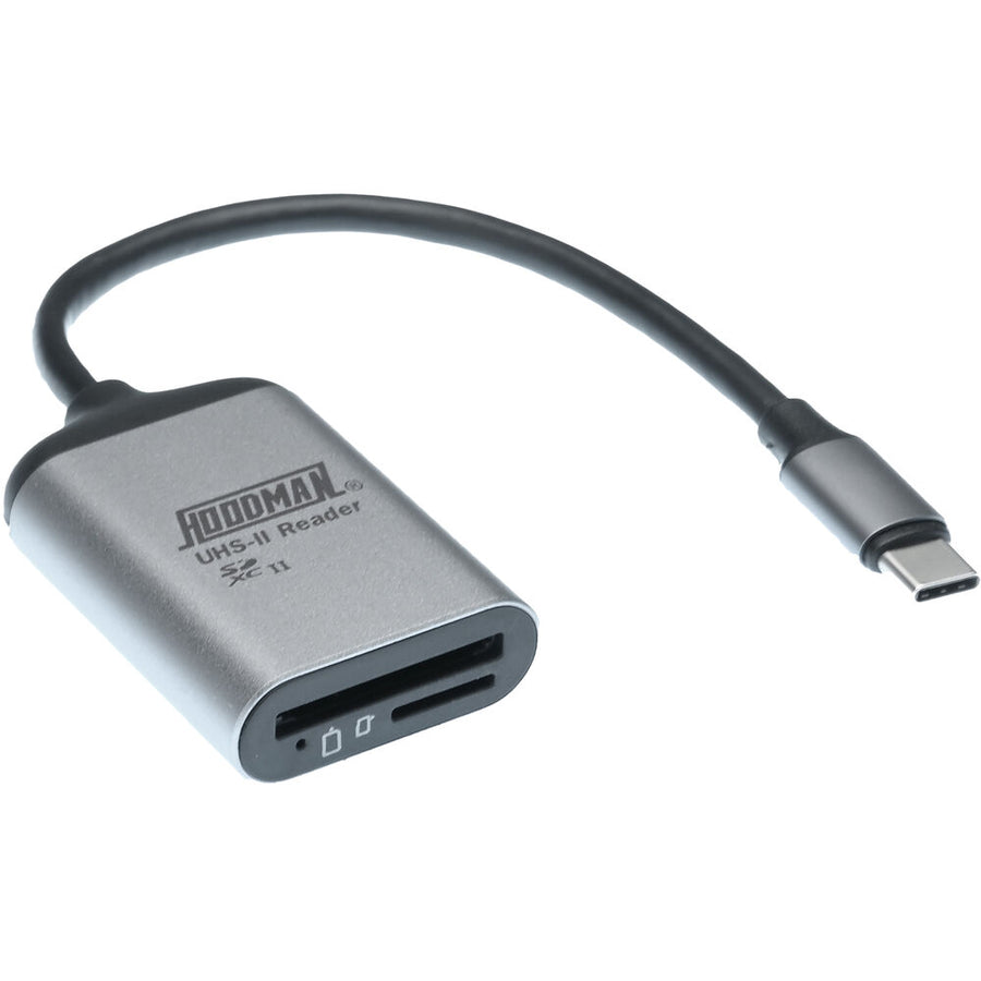 Hoodman Steel SD4.0 UHS-II Enabled + MicroSD Card Reader Type C