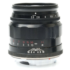 Voigtlander 75mm f2.5 Color-Heliar, Black, Hood 942004