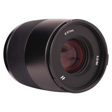 Hasselblad XCD 90mm angled view of front element and ribbed focus barrel