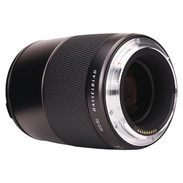 Hasselblad XCD 90mm rear three-quarter showing X mount and electronic contacts