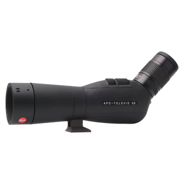 Leica APO-Televid 65 right side profile showing objective and body markings
