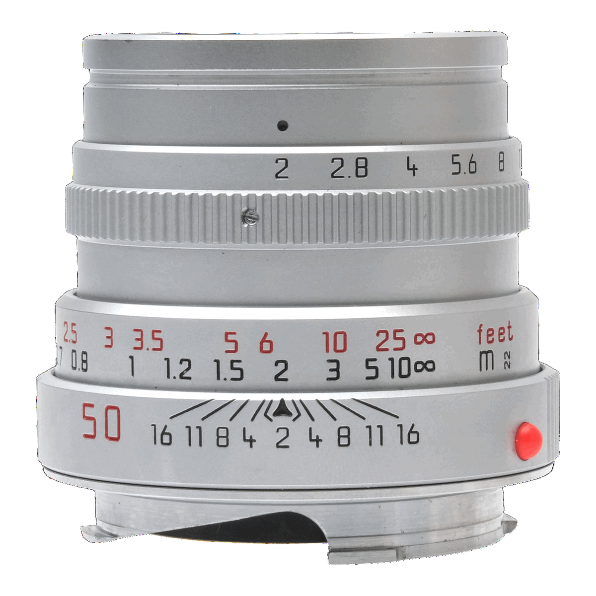 Leica 50mm f2 Summicon-M V4  Silver, Boxed  3630759
