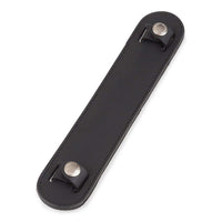Black Leather / Nickel Coated Studs