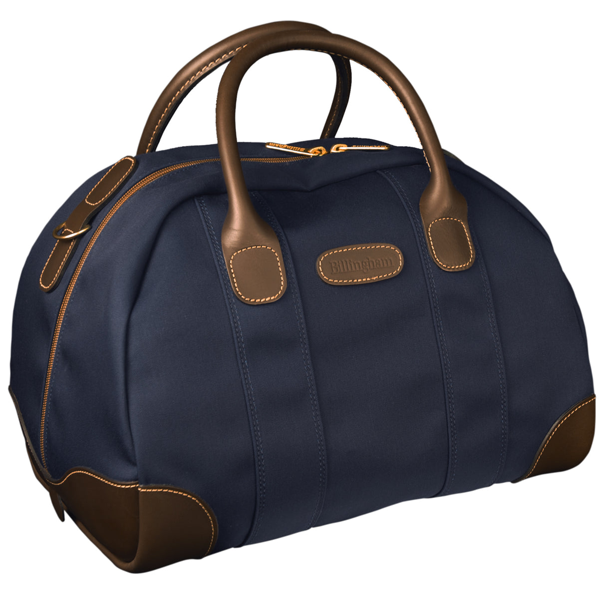Billingham Overnighter - Navy Canvas / Chocolate Leather