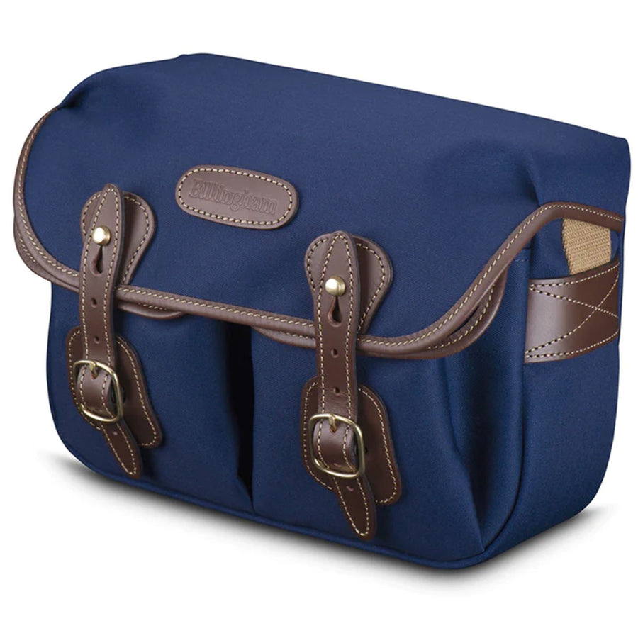 Billingham Hadley Small Camera Bag Navy Canvas / Chocolate Leather