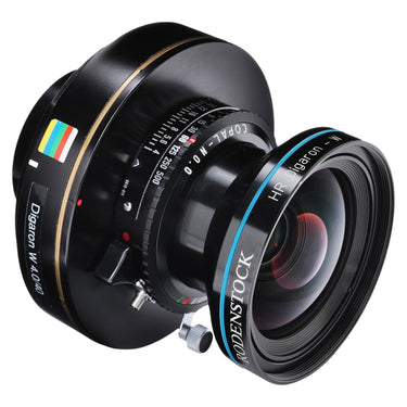 Arca Swiss HR Digaron-W 40mm angled view showing Copal-No.0 shutter and Digaron label