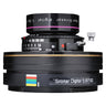 Arca Swiss Apo-Sironar Digital 150mm f5.6 side view showing shutter speed and aperture scales and Sironar Digital 5.6/150 lab