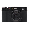 Fujifilm X100V black front view with Fujinon 23mm f2 lens