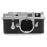 Leica M3 chrome front view with bare lens mount and rangefinder windows