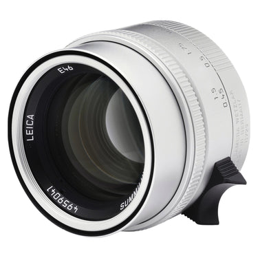 Leica Summilux-M 50mm f1.4 ASPH angled front element and focus scale